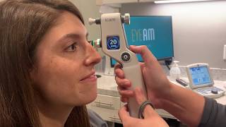 Intraocular Pressure IOP measurement with Icare tonometry for the screening of glaucoma [upl. by Esilahs]