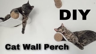 DIY Cat Wall PerchHammockShelf  Easy Step by Step Tutorial [upl. by Terryl927]