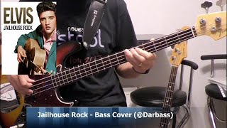 Elvis Presley Jailhouse Rock  Bass Cover 🎧 of original version in Esdur with bass tabs [upl. by Nahoj]