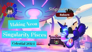 Making NEON SINGULARITY PISCES in Adopt Me Roblox [upl. by Acirederf]