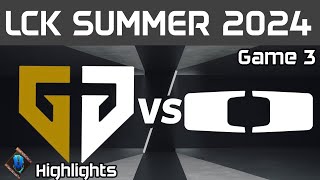 GEN vs DK Highlights Game 3 LCK Summer 2024 GenG vs Dplus KIA by Onivia [upl. by Kast]