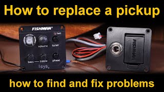 How to replace or repair an acoustic guitar pickup and preamp piezo pickup [upl. by Sommer]