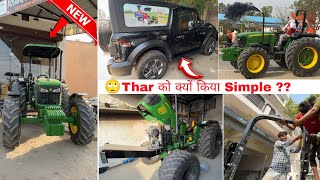 😈New fiber hood John Deere 5075 Tochan king 👑or Thar की service करवा दी  Miss u Nishu bhai 💔😭🚜 [upl. by Alled]