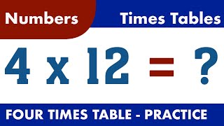 4 times table song  practice [upl. by Ahsakal767]