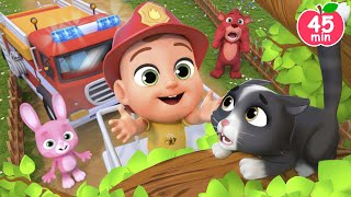 Vehicles help Animals  Learn Trucks More Lalafun Nursery Rhymes amp Kids Songs [upl. by Arak]