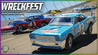 The Kings Wing is Back  Wreckfest  NASCAR Legends Mod  Talladega [upl. by Lilac]