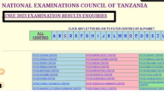 Necta CSEE RESULTS MATOKEO YA FORM FOUR 202324 Jinsi ya Kutazama [upl. by Lednek]