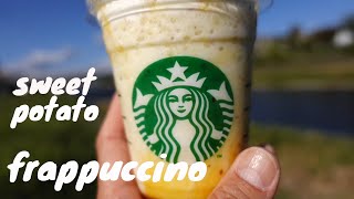 NEW Japan Starbucks Sweet Potato Frappuccino in Kyoto [upl. by Fredette]