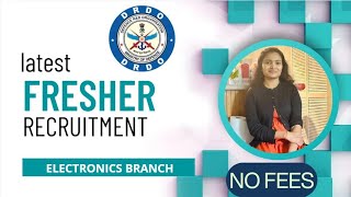 DRDO Recruitment 2024  Freshers  NO FEES  CTC ₹37000  Month  Latest Jobs 2024 [upl. by Napier]