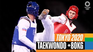 Taekwondo 🥋 Mens 80kg Gold Medal bout  Tokyo 2020 Replays [upl. by Kaufman]