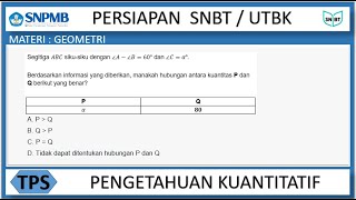 Soal Simulasi UTBK 2024 perbandingan sudut [upl. by Giguere347]