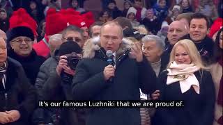 Putin sings Russian National Anthem [upl. by Farand]