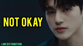 ATEEZ  NOT OKAY Line Distribution [upl. by Obidiah]