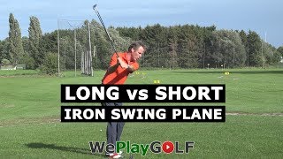 Golf tip Long iron vs short iron SWING PLANE practice [upl. by Maxey]