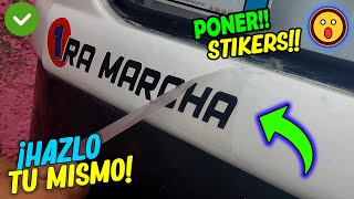 COMO PONER CALCOMANIAS O STIKERS🔥 EN AUTOS🚘SUPER FACIL DE INSTALAR✅ [upl. by Jephum]