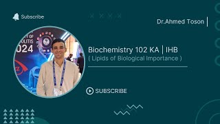 Biochemistry KA 198 amp IHB 2025  Lipids of Biological Importance [upl. by Rainger]