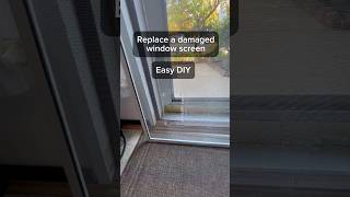 Replace a damaged window screen mesh  Easy DIY diyhomeimprovement diyhomerepair [upl. by Mosera]