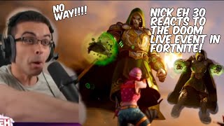 Nick Eh 30 Reacts to the Doctor Doom Live Event in Fortnite [upl. by Darahs972]