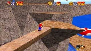 Super Mario 64 Walkthrough  Course 12  Tall Tall Mountain [upl. by Llyrad]