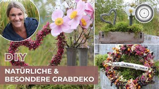 DIY  ZIEGELFORM herbstlich dekorieren und BESONDERE GRABDEKO [upl. by Imalda]