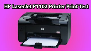 HP LaserJet P1102 Printer Print Test [upl. by Bondie]