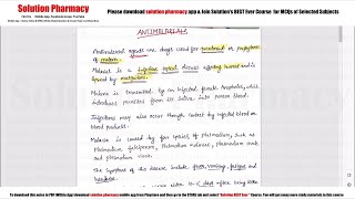 Topic 21 Antimalarial Drugs  Introduction Classification and Life Cycle of Malaria [upl. by Nodnart]