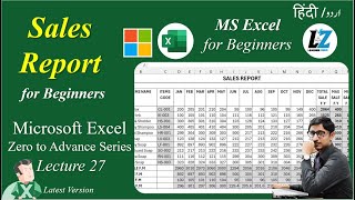 27 Annual amp Monthly Sales Report  Assignment 2  MS Excel Free Courses excel learning teacher [upl. by Nilekcaj293]