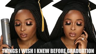 GRADUATION Makeup tutorial for brown skin  Things I wish I knew [upl. by Aislehc]