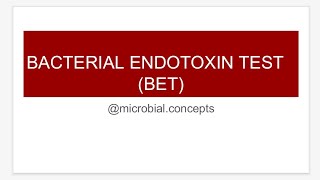 Bacterial endotoxin test Limulus amebocyte lysate test BETLAL [upl. by Nadia]