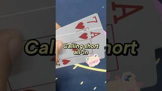 Calling short allin with A7s 😗 pokerfun poker [upl. by Clayson]