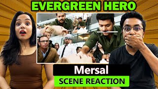 Mersal Mass Airport Scene REACTION  Thalapathy Vijay [upl. by Anoyet]