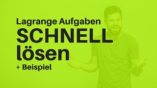 Lagrange Verfahren Determinantenmethode  Lagrangeaufgaben am schnellsten lösen  2 Beispiele [upl. by Prem]