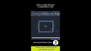 😍Plan in AutoCAD in 1 min by by MicroCADD AutoCAD MicroCADD 2Dplan Shorts [upl. by Llovera]