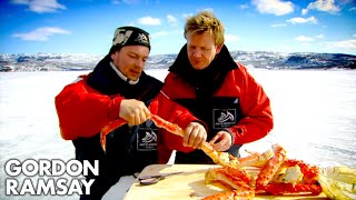 Gordon Ramsay Catches King Crab  Gordon Ramsay [upl. by Retsek535]