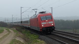 Bahnverkehr bei Treuchtlingen im Nebel [upl. by Anatlus]