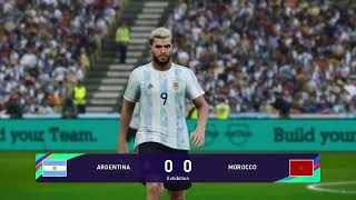 PES 2021 Gameplay  Argentina vs Morocco  2024 [upl. by Beatrix]