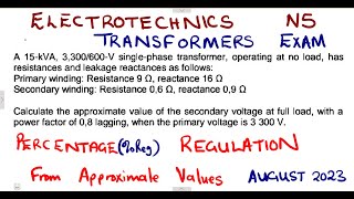 Electrotechnics N5 Voltage Regulation November 2023 mathszoneafricanmotives mathswithadmirelightone [upl. by Bilbe]