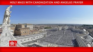 October 20 2024 Holy Mass with Canonization and Angelus Prayer  Pope Francis [upl. by Polivy]