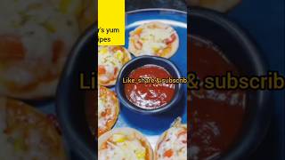 Mini pizza bite recipe no yeast no maida healthy version of pizza recipe [upl. by Haynor38]