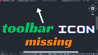 Autocad toolbaar icon missing 2023  Autocad commond not showing on screen [upl. by Yeslek]