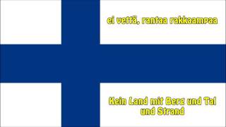 Die Nationalhymne Finnlands  Anthem of Finland FIDE Text [upl. by Htiderem252]