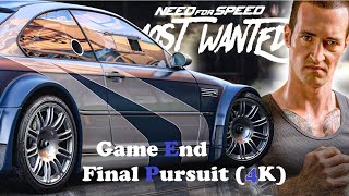 Need For Speed Most Wanted  Final Pursuit 4K 60FPS  1080P  Police Radio  6 heat  Escape [upl. by Neelyar]