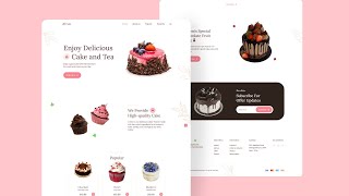 Responsive Cake Shop Website Design  HTML CSS amp JS [upl. by Briscoe]