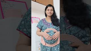 How to wear a Pregnancy belt  Pregnancy hack Stretch marks Pubic symphysis dysfunction [upl. by Yanrahc]