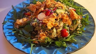 Quinoa salade met gerookte zalmsnippers [upl. by Kelly]