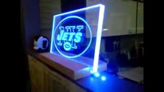 Edge Lighting Clear Plexi w vinyl logo [upl. by Zurkow]