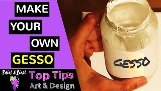 DIY gesso  save money and make your own gesso for acrylic painting [upl. by Suhpesoj536]