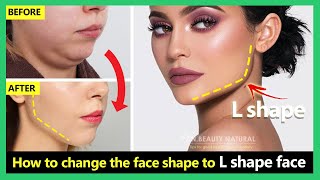 Get beautiful jawline How to change the face shape to L shape face  Chiseled jawline exercise [upl. by Beverlie]