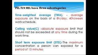 TLV PEL amp RELDefinition and Difference [upl. by Atsev]