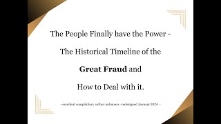 Great Fraud Historical Proof of the Corruption of Crimes Presentation Video [upl. by Grane]